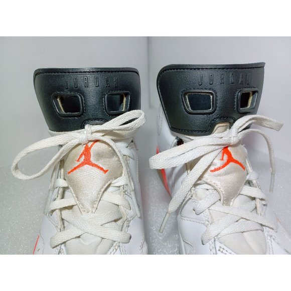 Nike Air Jordan 6 Retro White Infrared 2014 Sz 3Y 384666-123 Great Condition - Picture 6 of 12